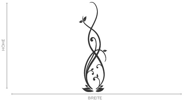 Wandtattoo Blumen Ranke Blume Blüten Aufkleber Wall Art Wand Tattoo