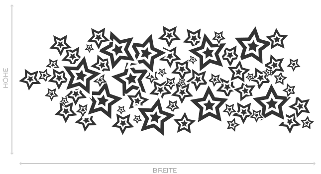 Wandtattoo Abstrakt Sterne Nachthimmel Aufkleber Wall Art Wand Tattoo #2161
